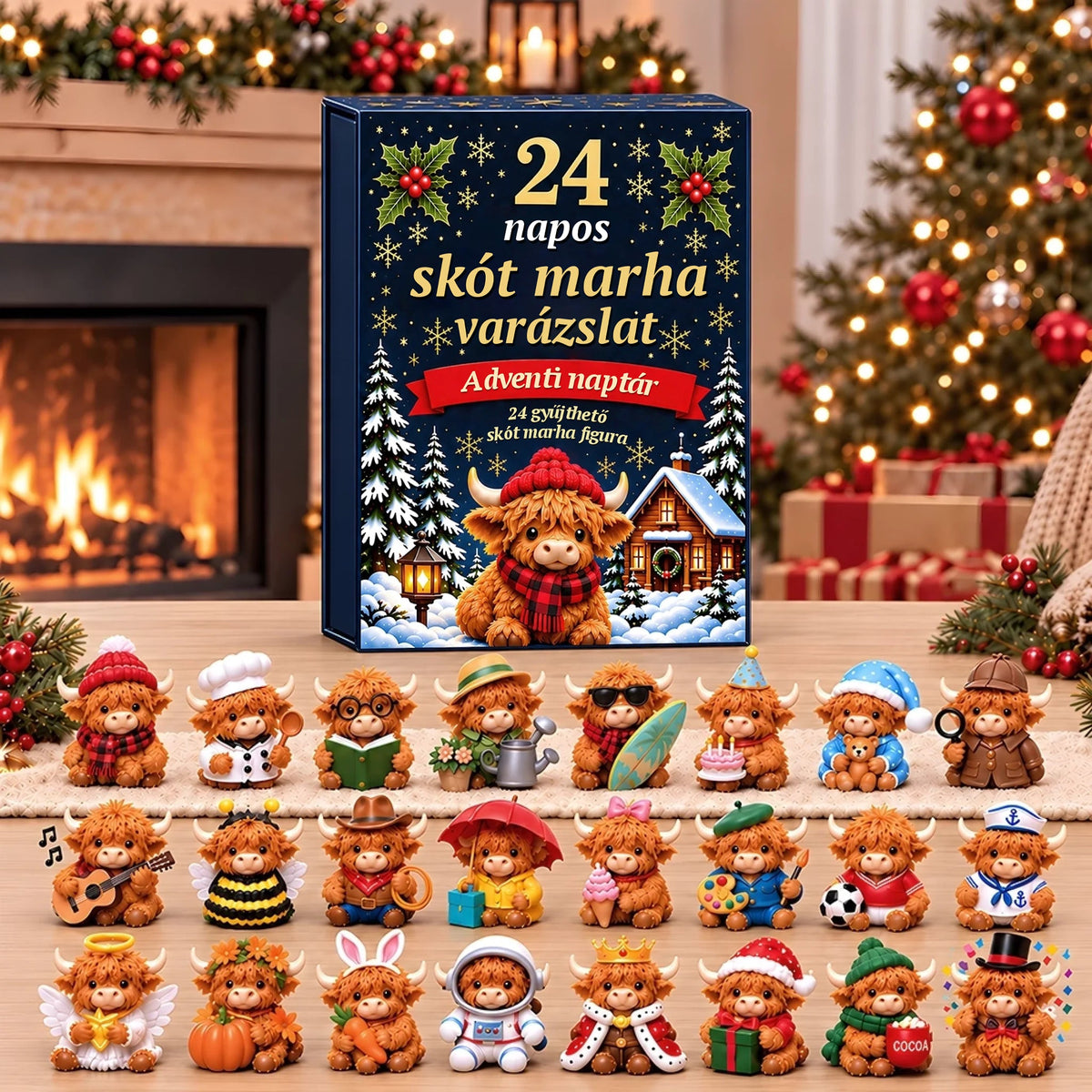 Billhol®✨ KARÁCSONYI KÜLÖNLEGESSÉG | 24 napos mini Squishy adventi naptár – minden nap egy aranyos meglepetéssel 🐮🐮