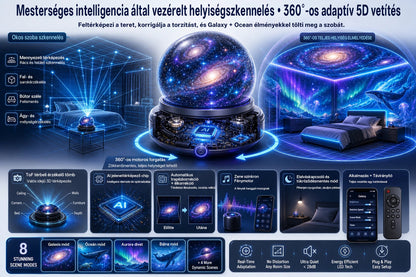 Billhol® ✨ Új generációs intelligens éjszakai fényprojektor – Dinamikus 5D holografikus látvány HD-minőségben🌺