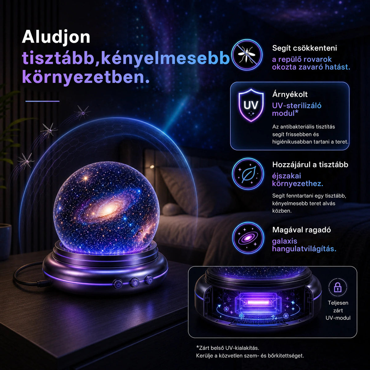 Billhol® ✨ Új generációs intelligens éjszakai fényprojektor – Dinamikus 5D holografikus látvány HD-minőségben🌺