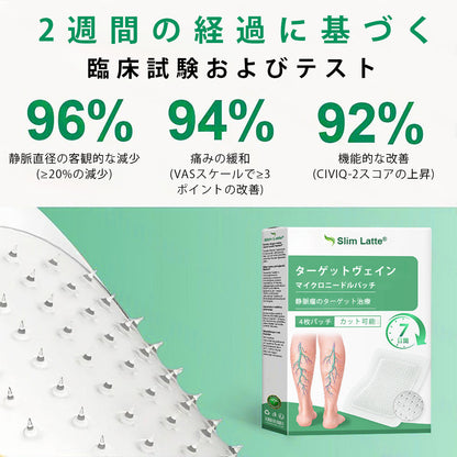 Slim Latte® VeinTarget アルプスハーブ配合 マイクロニードル静脈ケアパッチ 🎁