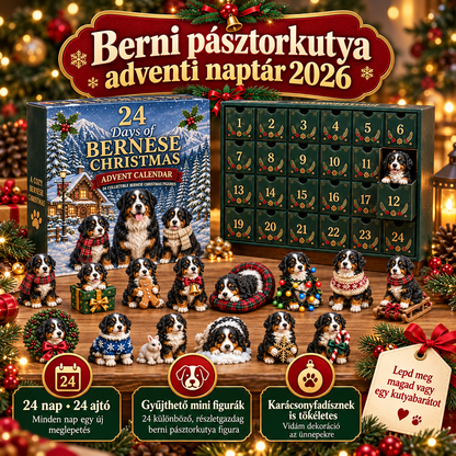 Billhol® Berni pásztorkutya adventi naptár 2026 🐶🎄 – 24 napos karácsonyi meglepetés kutyabarátoknak