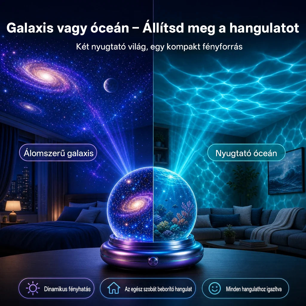 Billhol® ✨ Új generációs intelligens éjszakai fényprojektor – Dinamikus 5D holografikus látvány HD-minőségben🌺