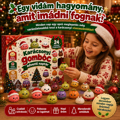 KARÁCSONYI KÜLÖNLEGESSÉG | 24 napos mini Squishy adventi naptár – minden nap egy aranyos meglepetéssel🐟️