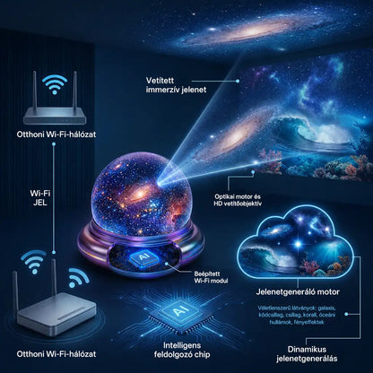 Billhol® ✨ Új generációs intelligens éjszakai fényprojektor – Dinamikus 5D holografikus látvány HD-minőségben🌺