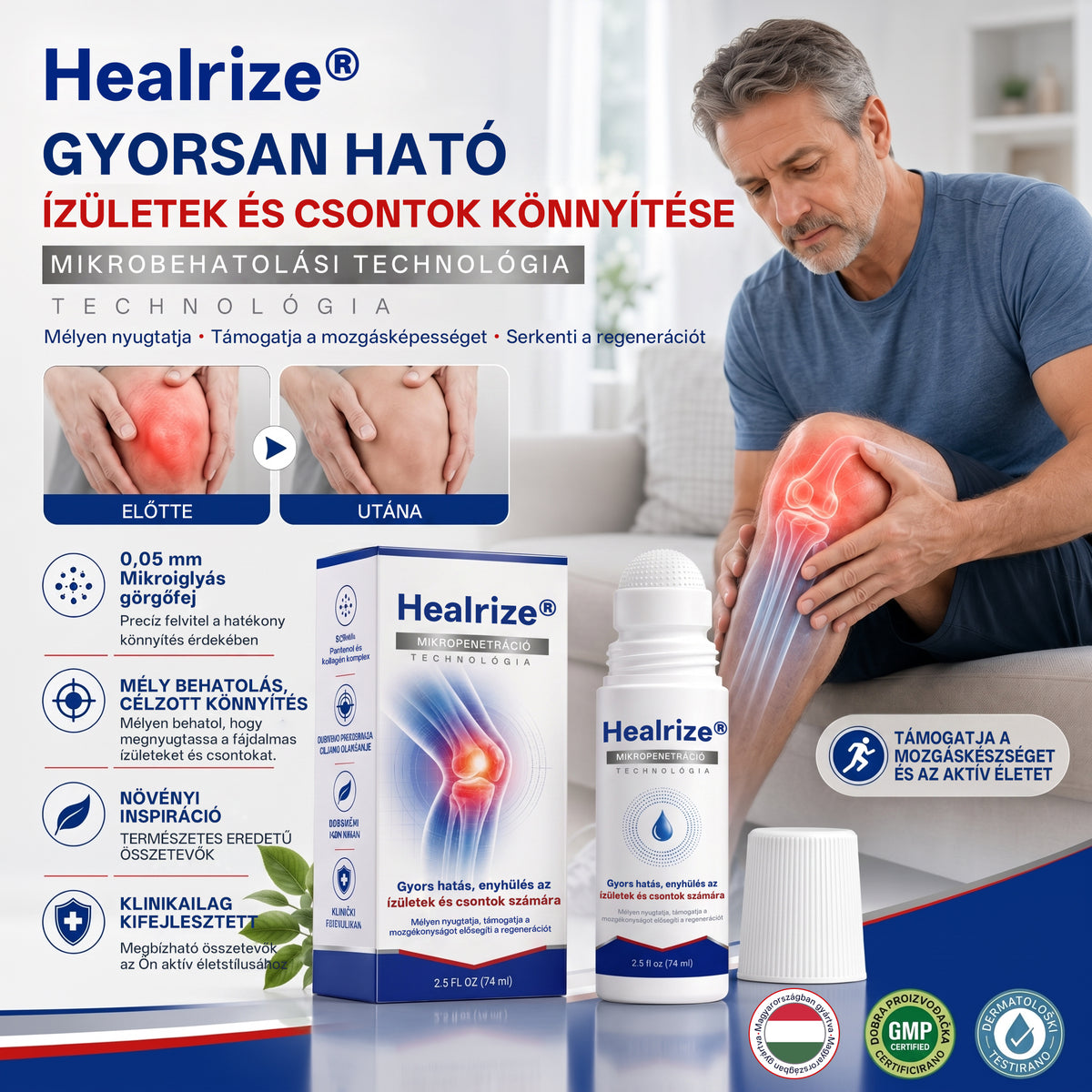 Healrize® 💠 0,05 mm-es mikrotűs roller | Precíz és egyszerű otthoni bőrápolás 🏃‍♀️