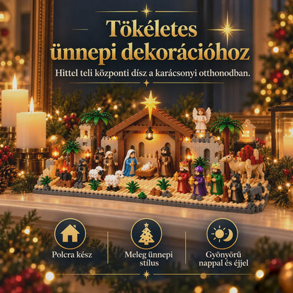Billhol® Betlehemi adventi naptár építőkockákkal – 24 napos karácsonyi visszaszámlálás☁️