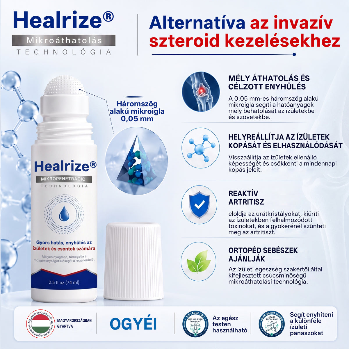Healrize® 💠 0,05 mm-es mikrotűs roller | Precíz és egyszerű otthoni bőrápolás ❤️