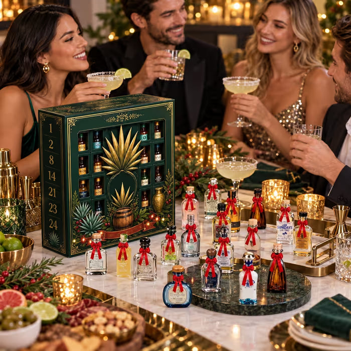 24-day decorative miniature tequila bottle advent calendar